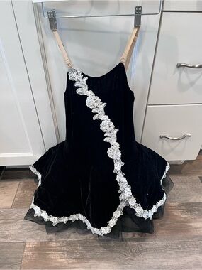 Revolution Dancewear Ballet Costume Tutu Child-Large Black Velvet &  Lace